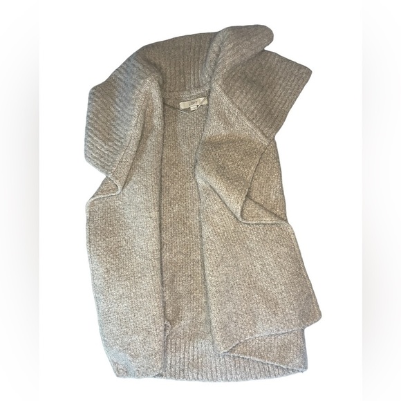ANN Taylor LOFT Longline Collared Sweater Vest Gray Wool Alpaca Small - Picture 7 of 9